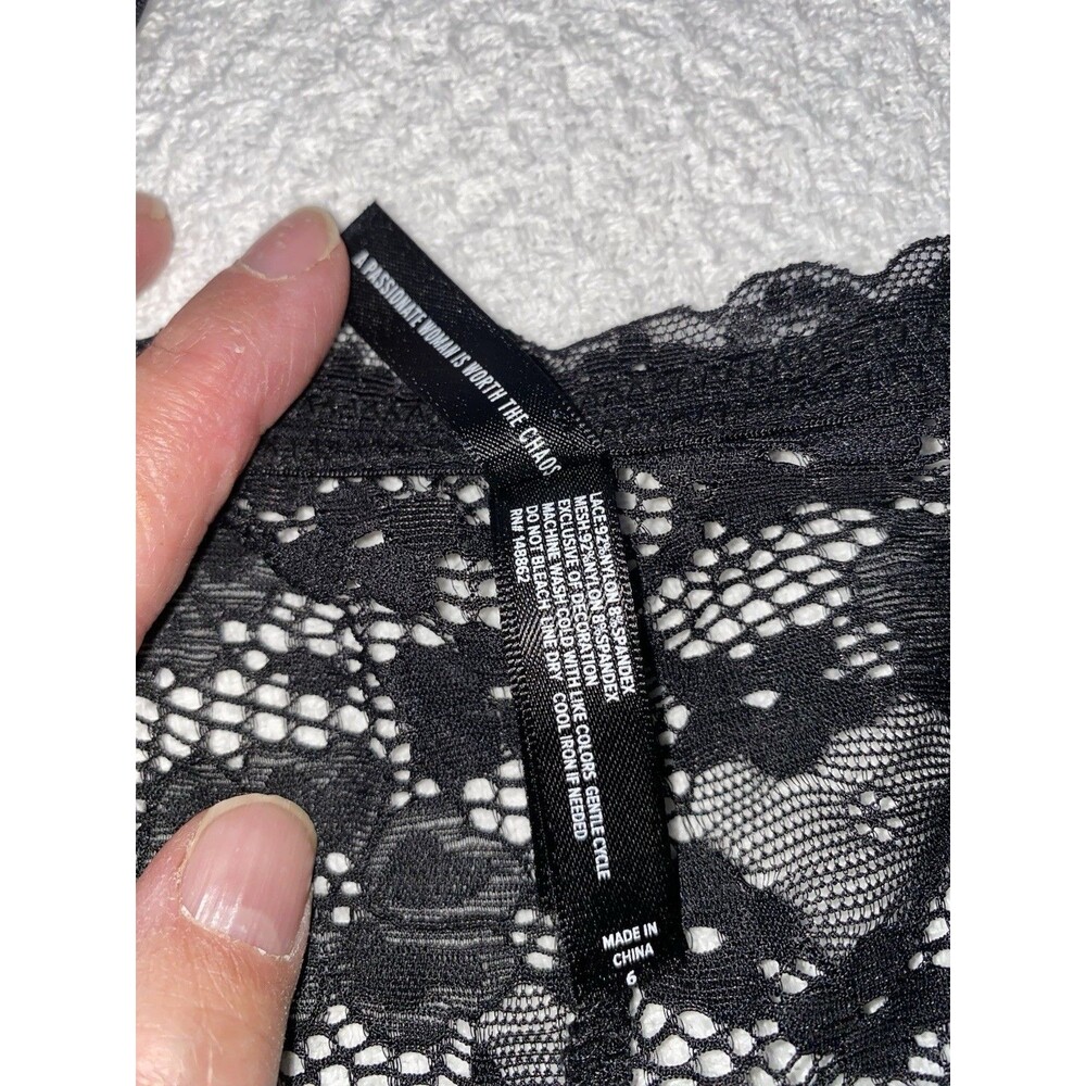 Torrid Curve Black Floral Lace Camisole Lingerie  - Plus Size 6 (6X) - Picture 4 of 7